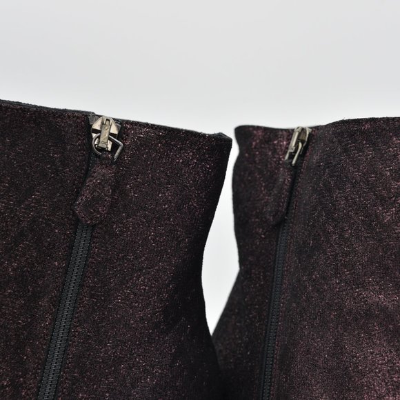 L.K. Bennett London Jourdan Sparkly Purple 'Loganberry' Block Heel Ankle Booties - Picture 4 of 16